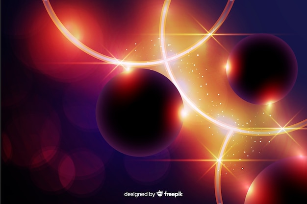 Free Vector tridimensional explosion with light background