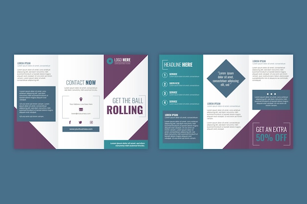 Trifold brochure template design