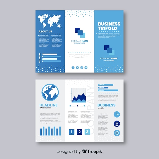 Trifold business brochure template