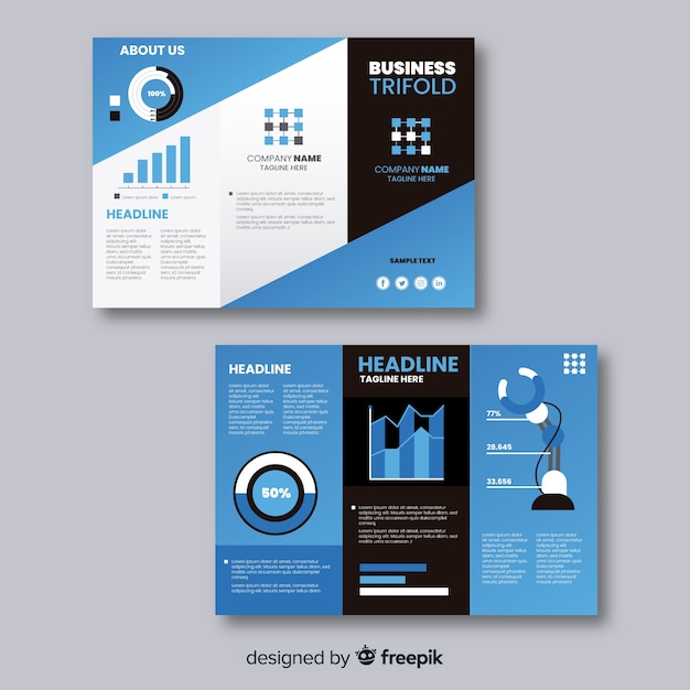 Trifold business brochure template