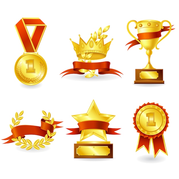 Free Vector trophy and prize emblem