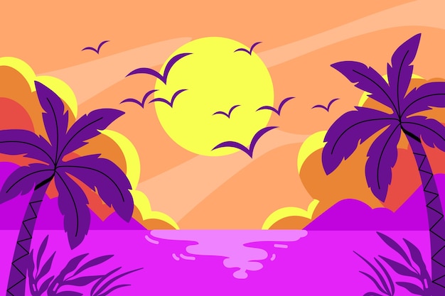 Free Vector tropical background illustration