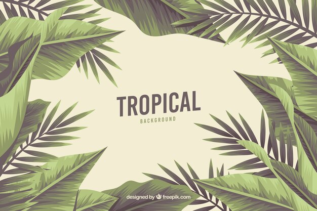 Tropical background with wild nature