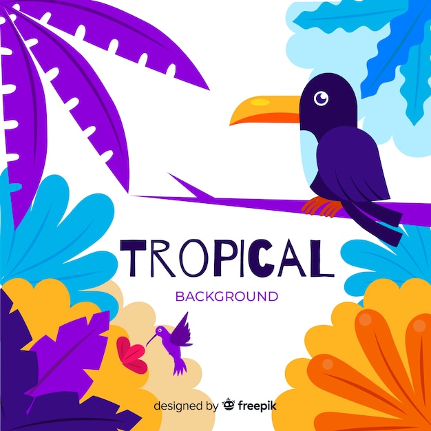 Free vector tropical background