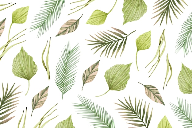 Tropical design leaves collection