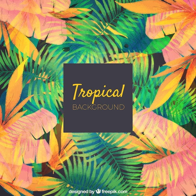 Tropical flower pattern