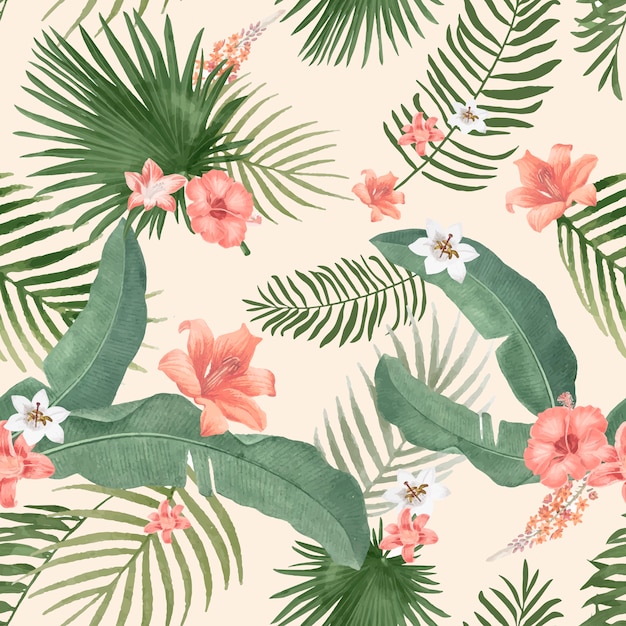 Tropical foliage illustration