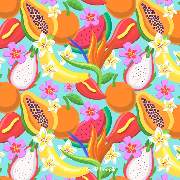 Tropical fruit pattern