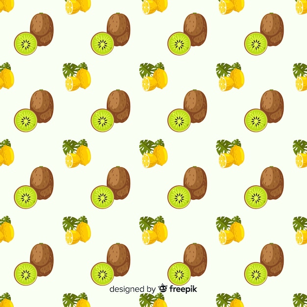 Free Vector tropical fruits pattern