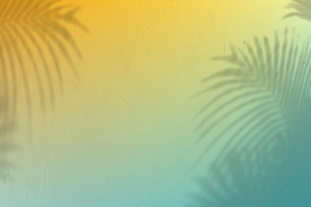 Free vector tropical gradient background vector with leaf shadow