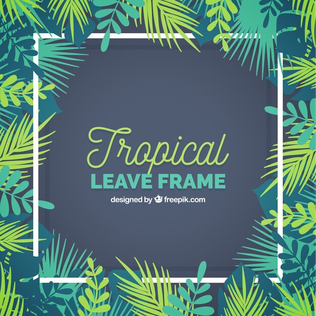 Tropical leave frame