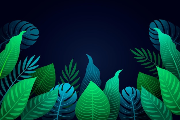 Free Vector tropical leaves background design