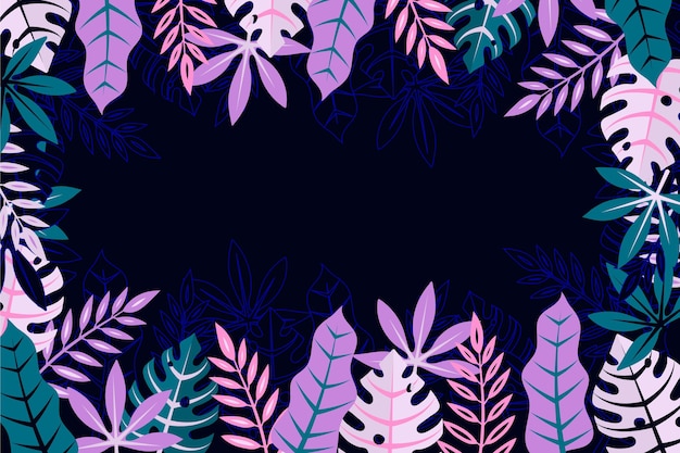 Tropical leaves background design