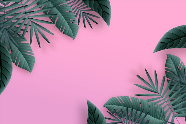 Tropical leaves background style