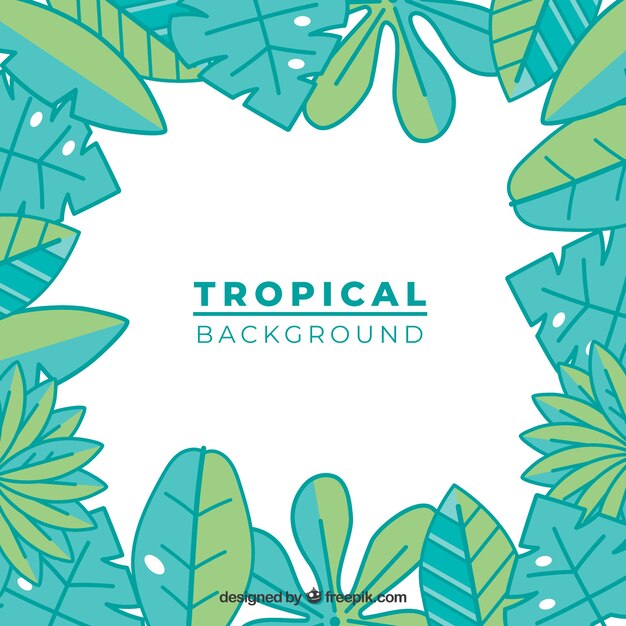 Tropical leaves background