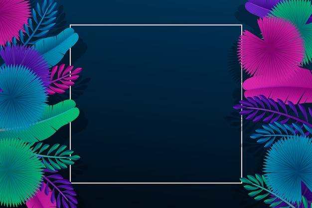 Free vector tropical leaves background