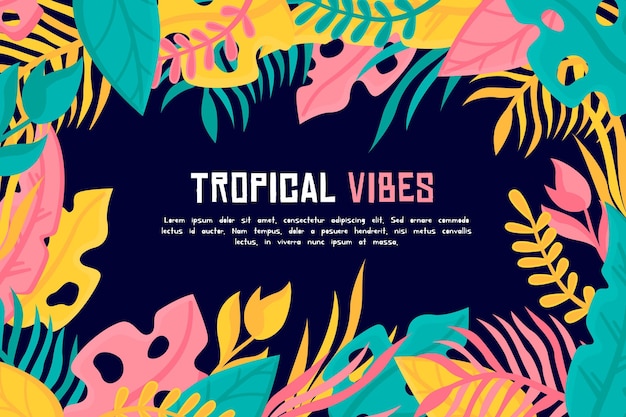 Tropical leaves background