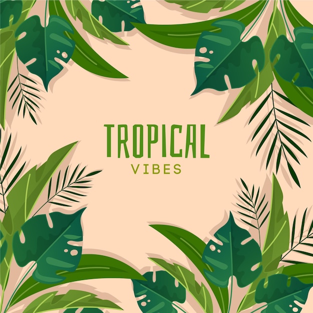 Tropical leaves background