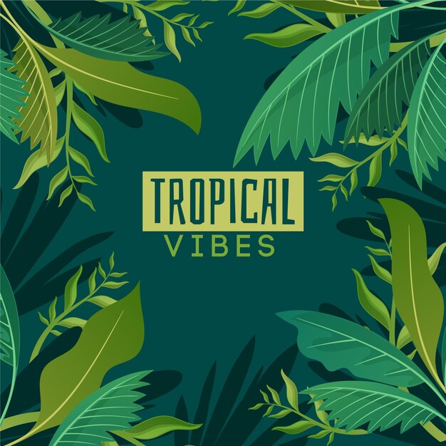 Tropical leaves background