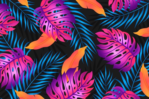 Tropical leaves background