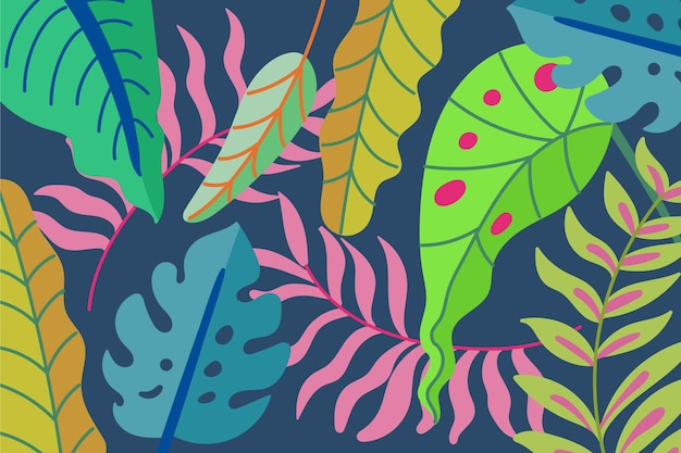 Tropical leaves background