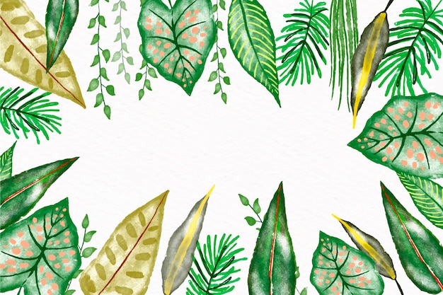 Tropical leaves background