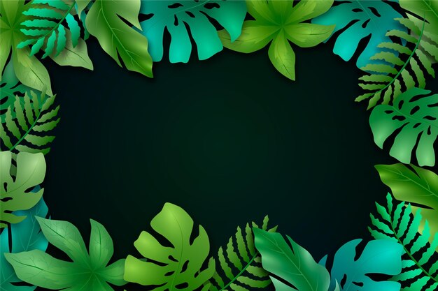 Tropical leaves background