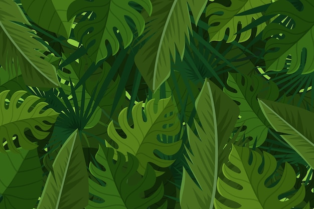 Tropical leaves background