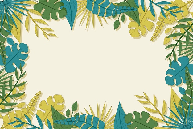 Tropical leaves background