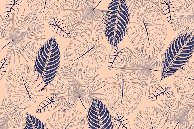 Tropical leaves background