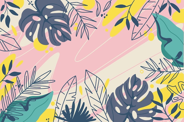 Tropical leaves background