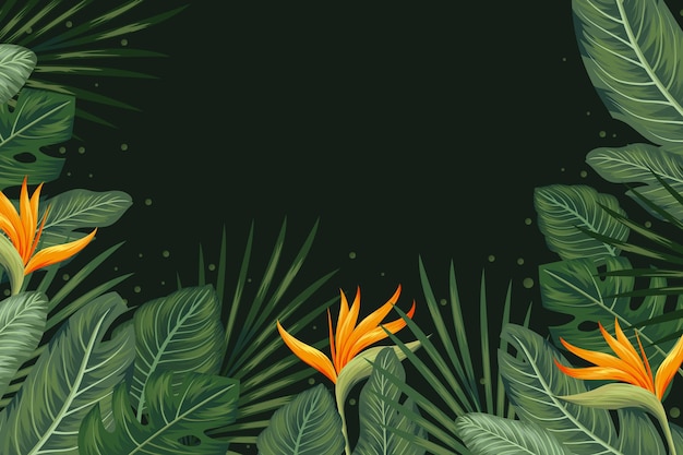 Tropical leaves background