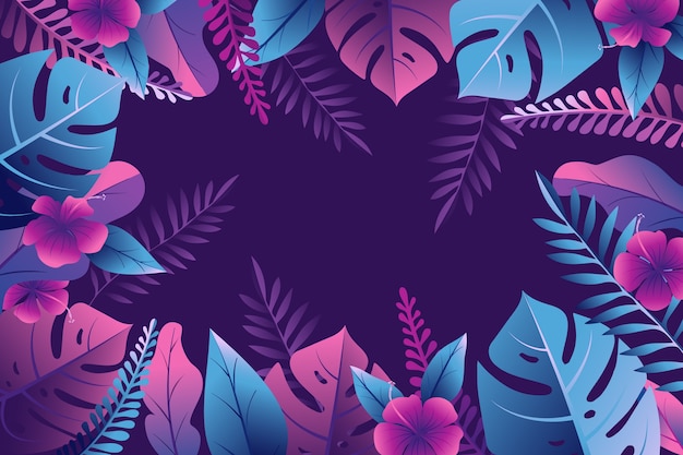 Tropical leaves wallpaper theme