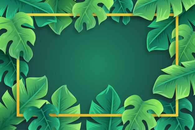 Tropical leaves wallpaper theme