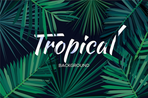 Tropical lettering concept