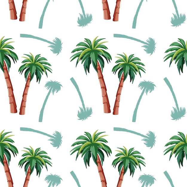 Free vector tropical palm tree pattern