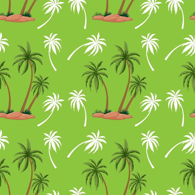 Free vector tropical palm tree pattern