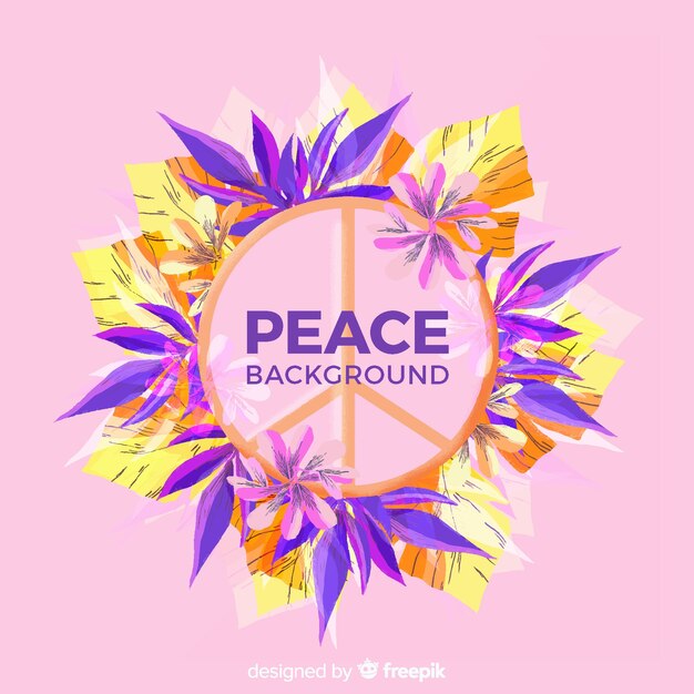 Tropical peace sign background