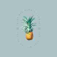 Free vector tropical pineapple badge