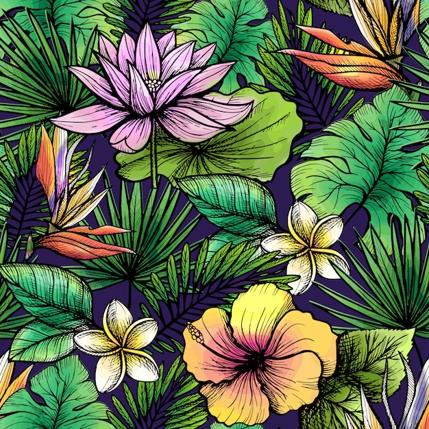 Tropical Seamless Pattern