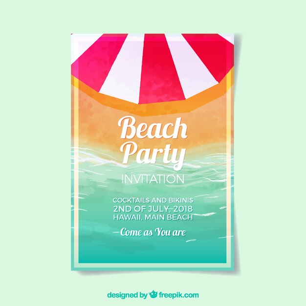 Tropical summer party flyer 