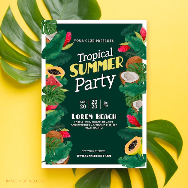 Tropical Summer Party Poster