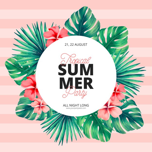 Tropical Summer Poster Template