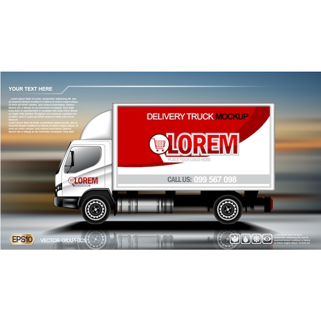 Truck background design