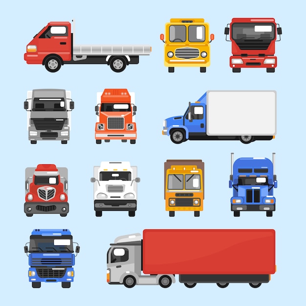 Free Vector truck icons set