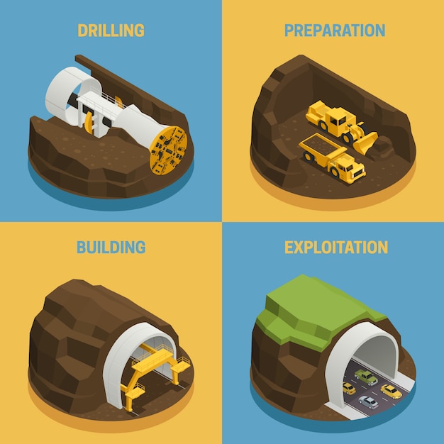 Tunnel Construction 2x2 Set