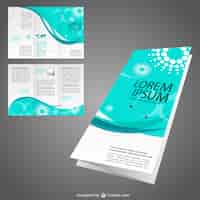 Free vector turquoise brochure