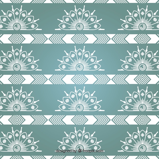 Free vector turquoise classic ornamental pattern