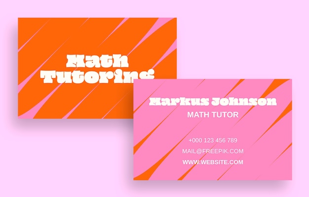 Tutor business card template design