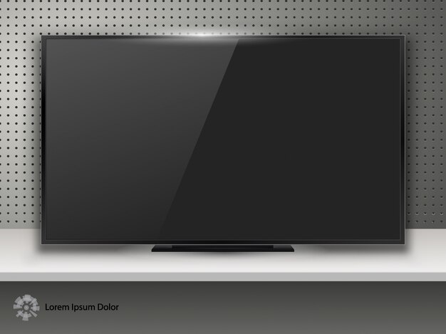 Tv screen on desk